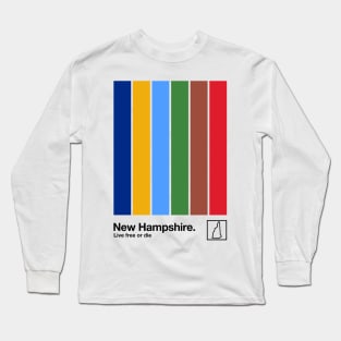 New Hampshire // Original Flag Aesthetic Colors Design Long Sleeve T-Shirt